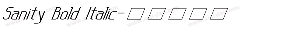 Sanity Bold Italic字体转换